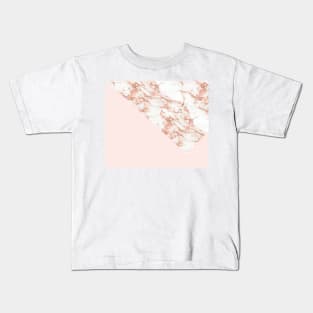 Rose gold blush aesthetic Kids T-Shirt